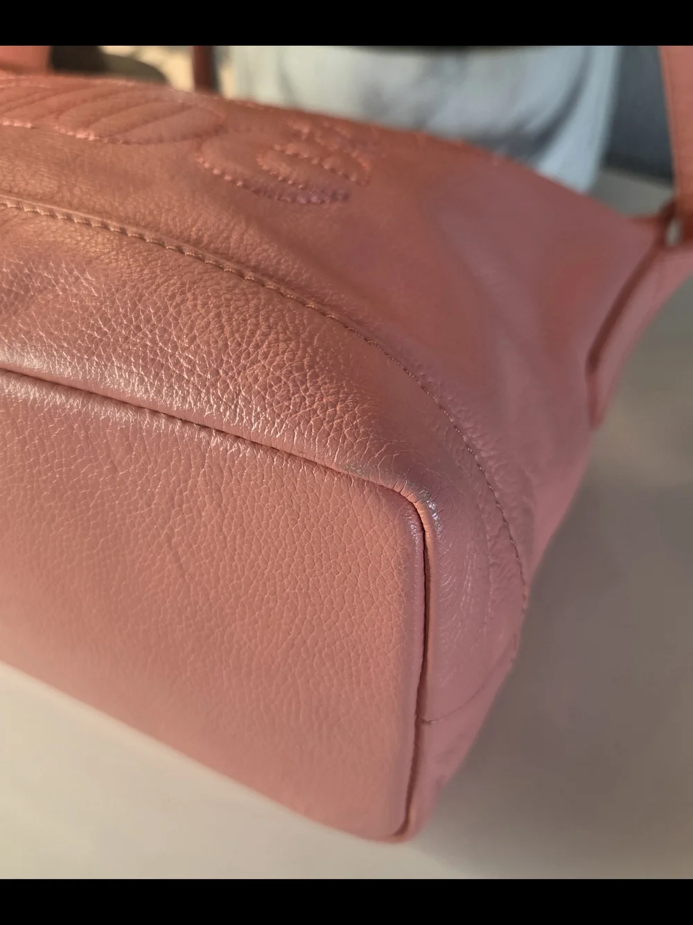 See By Chloe Embroidered Logo Pink Leather Shoulder Bag Satchel Hobo Handbag